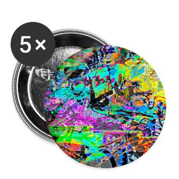 sprakaggy - Buttons groß 56 mm (5er Pack) - Weiß - Vorne