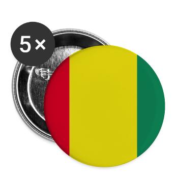Guineanische Flagge - Buttons groß 56 mm (5er Pack) - Weiß - Vorne