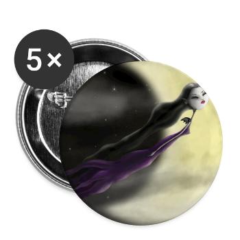 Mondflug: Himmlischer Schatten - Buttons groß 56 mm (5er Pack) - Weiß - Vorne