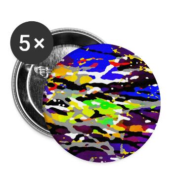 improvimp - Buttons groß 56 mm (5er Pack) - Weiß - Vorne