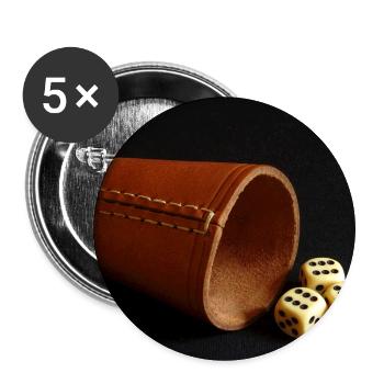 dice cup - Buttons large 2.2''/56 mm (5-pack) - white - Front