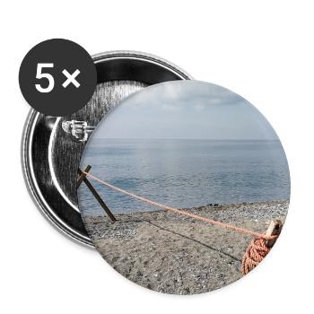 Marine Rope on the Sea - Buttons large 2.2''/56 mm (5-pack) - white - Front