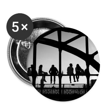 Evening - Buttons large 2.2''/56 mm (5-pack) - white - Front