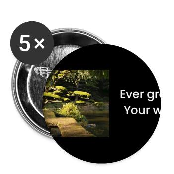 Streetwear Ever Green Your Way - Lot de 5 grands badges (56 mm) - blanc - Devant