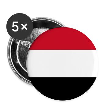 Yémen - Lot de 5 grands badges (56 mm) - blanc - Devant