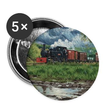 Narrow Gauge Storm - Buttons groß 56 mm (5er Pack) - Weiß - Vorne