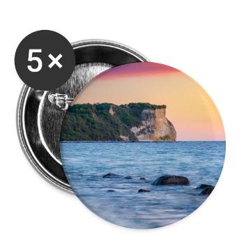 Sonnenaufgang am Kap Arkona - Buttons groß 56 mm (5er Pack) - Weiß - Vorne