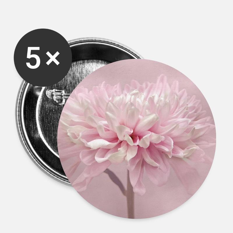 Chrysanthemum - Buttons large 2.2''/56 mm (5-pack) - white