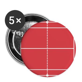 Show off your colors - Tennis - Buttons large 2.2''/56 mm (5-pack) - white - Front