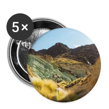 Gran Canaria Colorful Rocky Canyon Landscape - Buttons groß 56 mm (5er Pack) - Weiß - Vorne