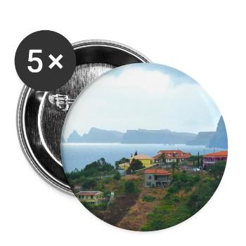 Madeiras steile Idylle - Buttons groß 56 mm (5er Pack) - Weiß - Vorne