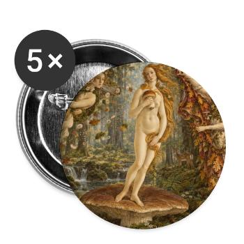 Geburt des Mushroom Crop Top - Buttons groß 56 mm (5er Pack) - Weiß - Vorne