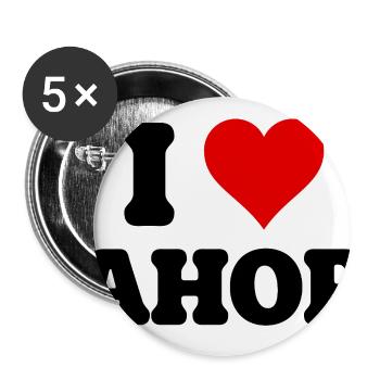 Ich liebe Cahors Ich liebe Cahors - Heart City Geschenk - Buttons groß 56 mm (5er Pack) - Weiß - Vorne