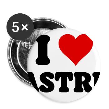 Ich liebe Castres, ich liebe Castres – Souvenir-Geschenk - Buttons groß 56 mm (5er Pack) - Weiß - Vorne