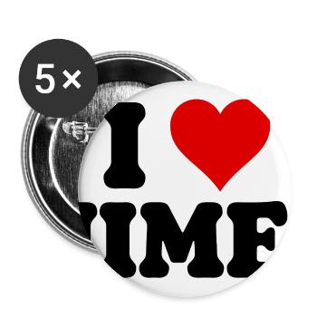Ich liebe Nîmes, J'aime Nîmes - Amour ville - Buttons groß 56 mm (5er Pack) - Weiß - Vorne