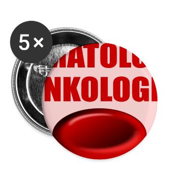 Hämatologie Onkologie Blutzelle - Buttons groß 56 mm (5er Pack) - Weiß - Vorne