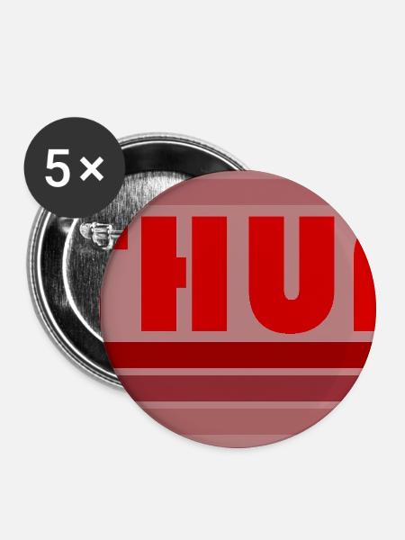 Thun Berner Oberland - Buttons groß 56 mm (5er Pack) - Weiß