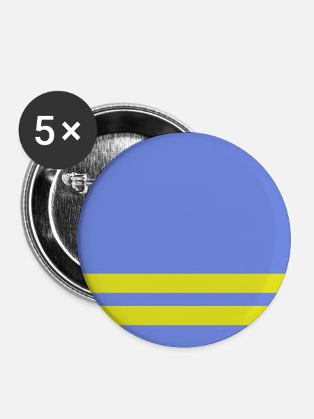 Aruba-Flagge - Buttons groß 56 mm (5er Pack) - Weiß