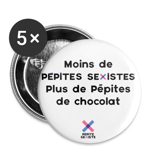 Chocolat > Patriarcat - Lot de 5 grands badges (56 mm)