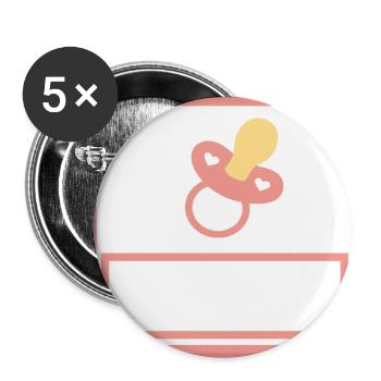 Personalize your own baby template - Buttons large 2.2''/56 mm (5-pack) - white - Front