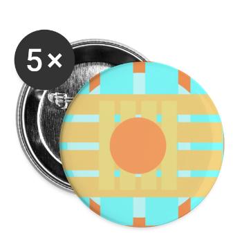 Farbenspiele Muster Design - Buttons groß 56 mm (5er Pack) - Weiß - Vorne