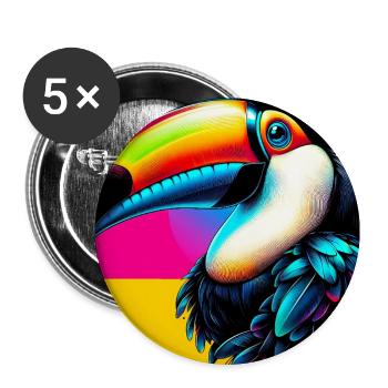 toucan - Buttons large 2.2''/56 mm (5-pack) - white - Front