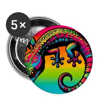 Gecko - Buttons large 2.2''/56 mm (5-pack) - white - Front