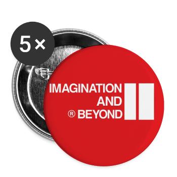 Creative Print Designs for Inspirational Clothing - Buttons large 2.2''/56 mm (5-pack) - white - Front