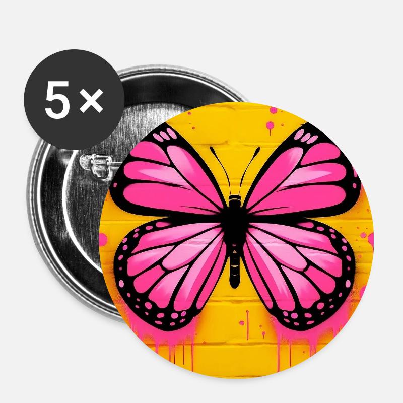 butterfly - Buttons large 2.2''/56 mm (5-pack) - white