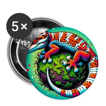 Gecko - Buttons large 2.2''/56 mm (5-pack) - white - Front