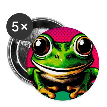 frog - Buttons large 2.2''/56 mm (5-pack) - white - Front