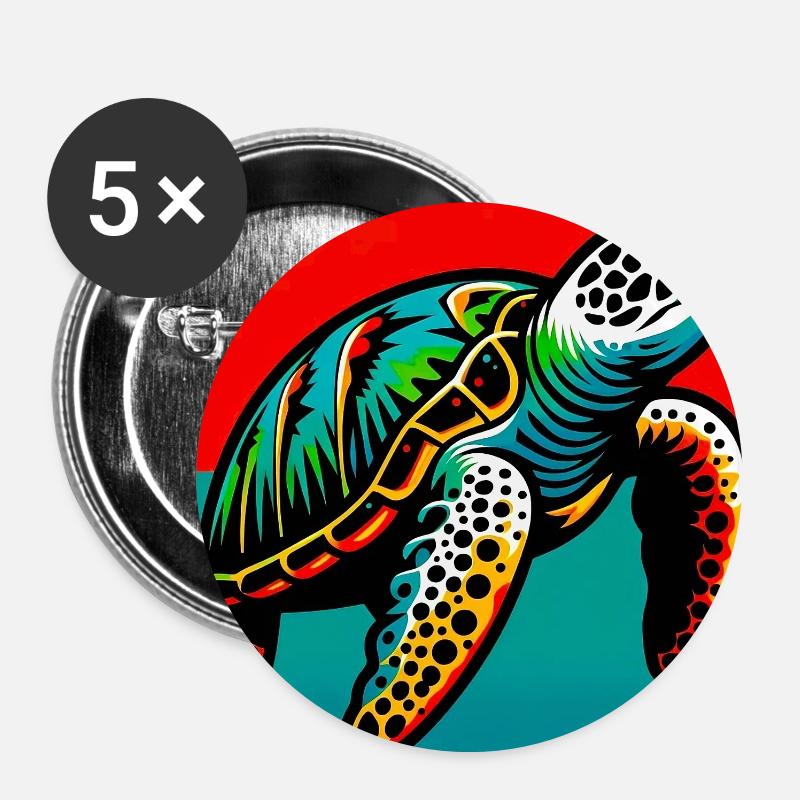 turtle - Buttons large 2.2''/56 mm (5-pack) - white