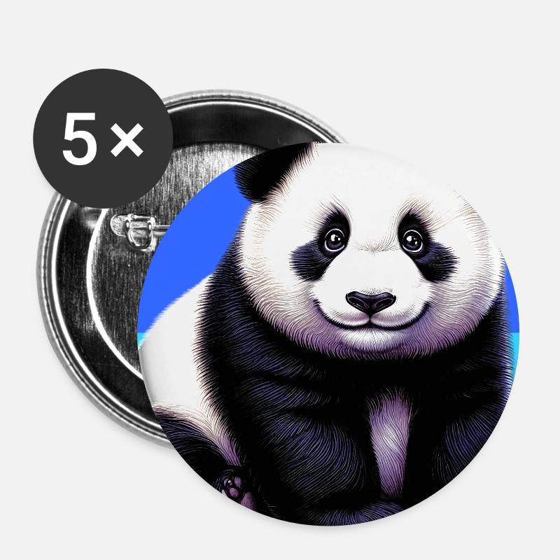 panda - Buttons large 2.2''/56 mm (5-pack) - white