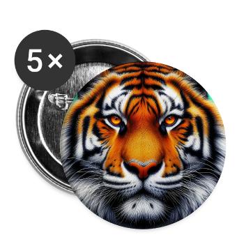 tiger - Buttons large 2.2''/56 mm (5-pack) - white - Front