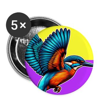 kingfisher - Buttons large 2.2''/56 mm (5-pack) - white - Front