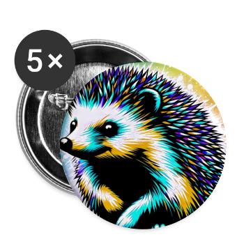 hedgehog - Buttons large 2.2''/56 mm (5-pack) - white - Front
