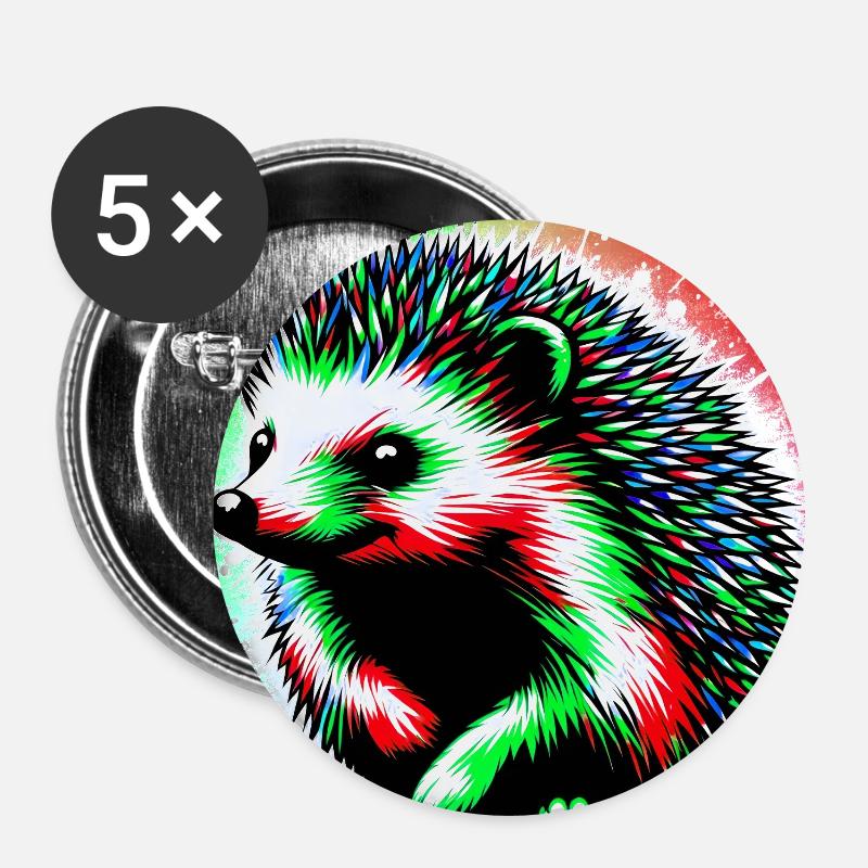 hedgehog - Buttons large 2.2''/56 mm (5-pack) - white