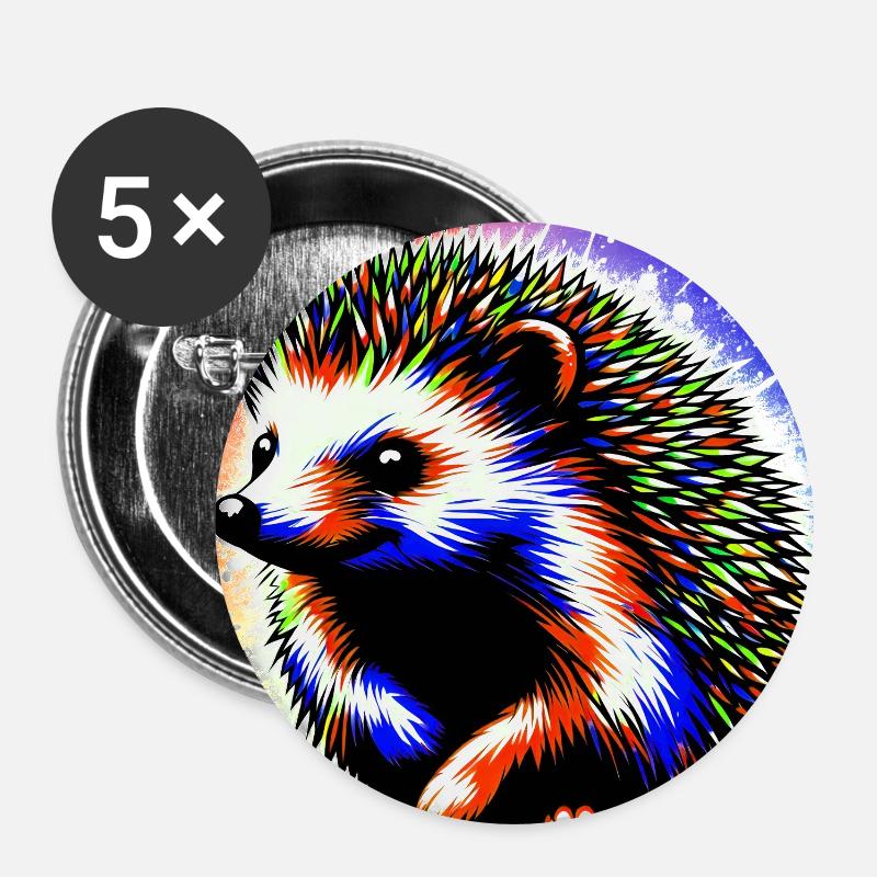 hedgehog - Buttons large 2.2''/56 mm (5-pack) - white