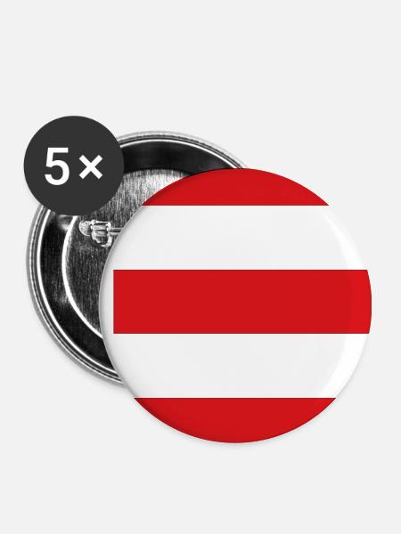 Eindhoven-Flaggenlogo - Buttons groß 56 mm (5er Pack) - Weiß
