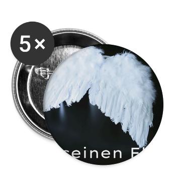 Engelflügel Psalm 91:4 - Buttons groß 56 mm (5er Pack) - Weiß - Vorne