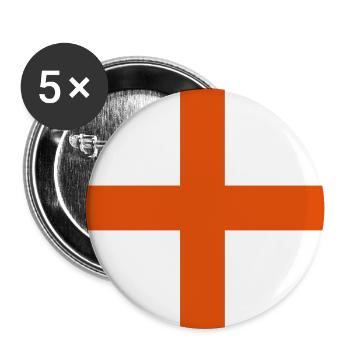 England flag 2 - Buttons large 2.2''/56 mm (5-pack) - white - Front