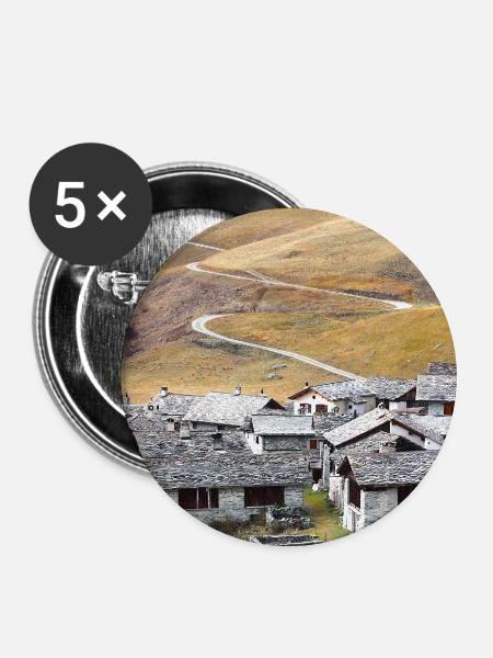 Grevasalvas - Buttons groß 56 mm (5er Pack) - Weiß