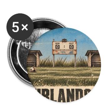 Fussball - Kulturlandschaft - Buttons groß 56 mm (5er Pack) - Weiß - Vorne