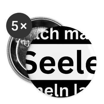 Einfach_mal_die_Seele_baumeln - Buttons groß 56 mm (5er Pack) - Weiß - Vorne