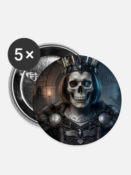 Tites: Totenkönig der Schatten - Buttons groß 56 mm (5er Pack) - Weiß