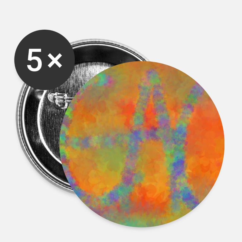 peace - Buttons large 2.2''/56 mm (5-pack) - white