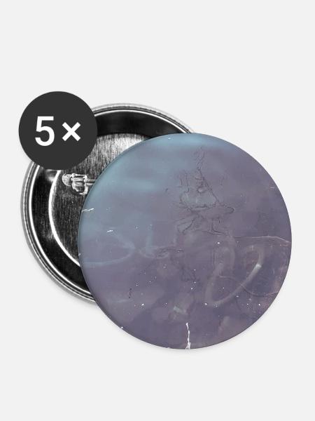 Fahrradwasser - Buttons groß 56 mm (5er Pack) - Weiß