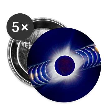 Eclipse2026 - Lot de 5 grands badges (56 mm) - blanc - Devant