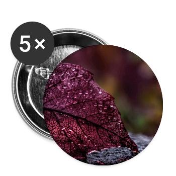 Nachtrotes Taublatt - Buttons groß 56 mm (5er Pack) - Weiß - Vorne