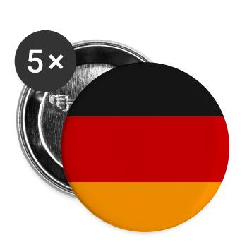 German flag in vintage design - Buttons large 2.2''/56 mm (5-pack) - white - Front